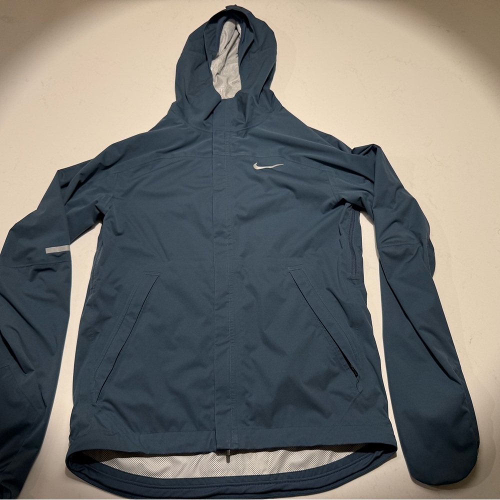 Nike blue Hooded running Jacket